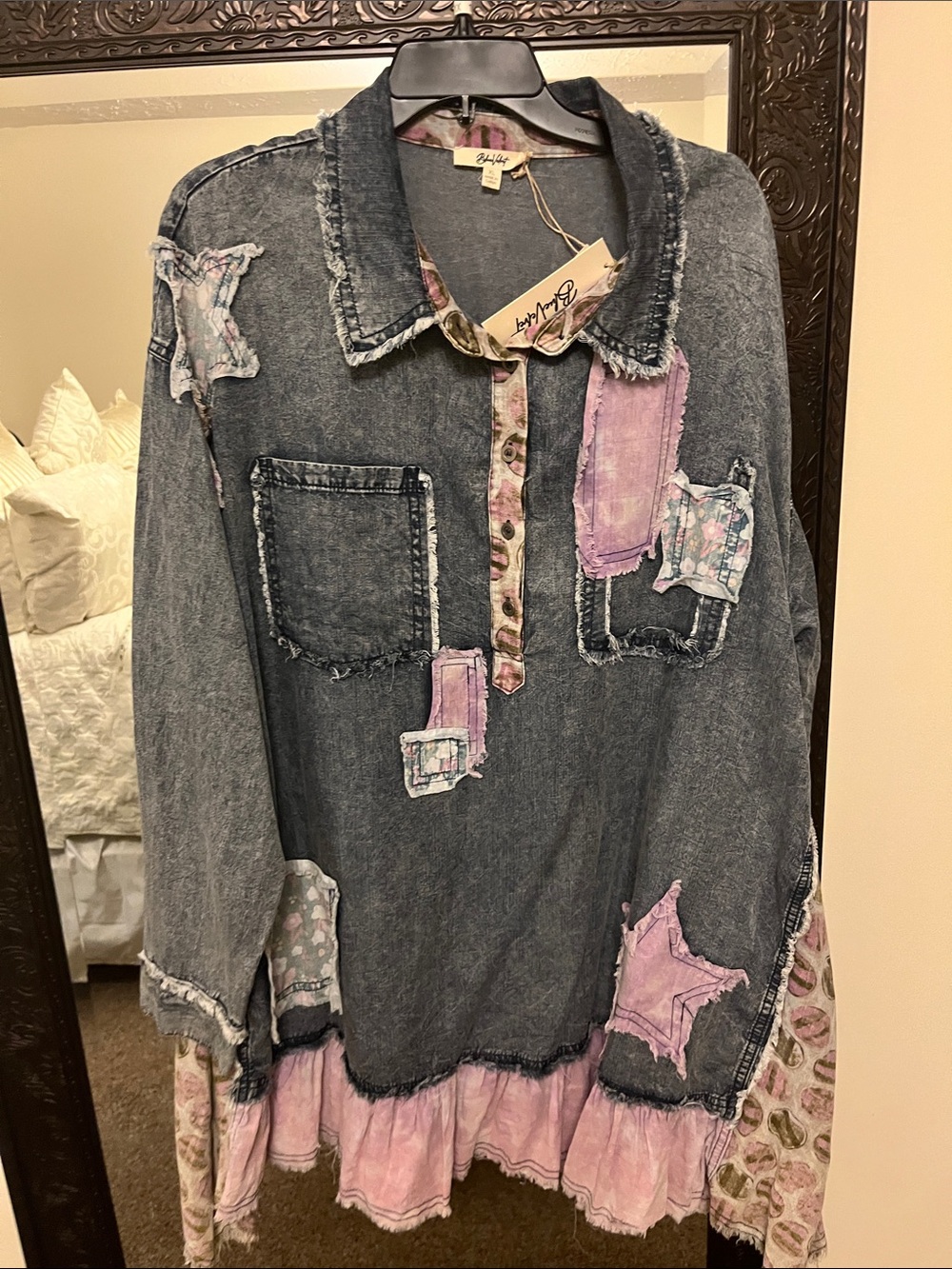 Blue Velvet patchwork top (dress)